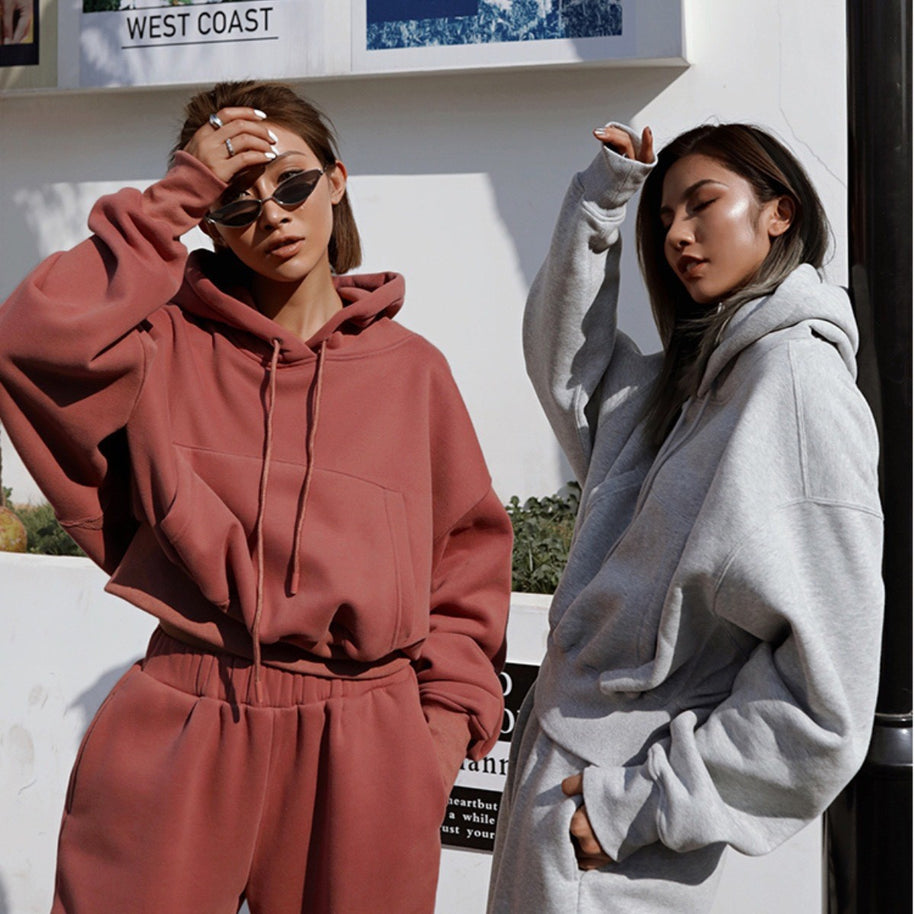 Damen Bequemer Kapuzenpullover mit lässigem Schnitt und praktischen Taschen WW