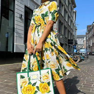 WW | Sommer Off-Shoulder Bedrucktes Kleid Set