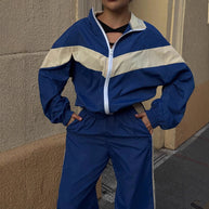 Damen sportlicher Funktionsanzug mit hohem Kragen und elastischen Bündchen WW