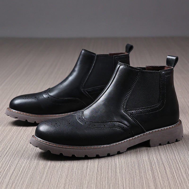 Herren Premium Freizeit Brogue Ankle Boots WW