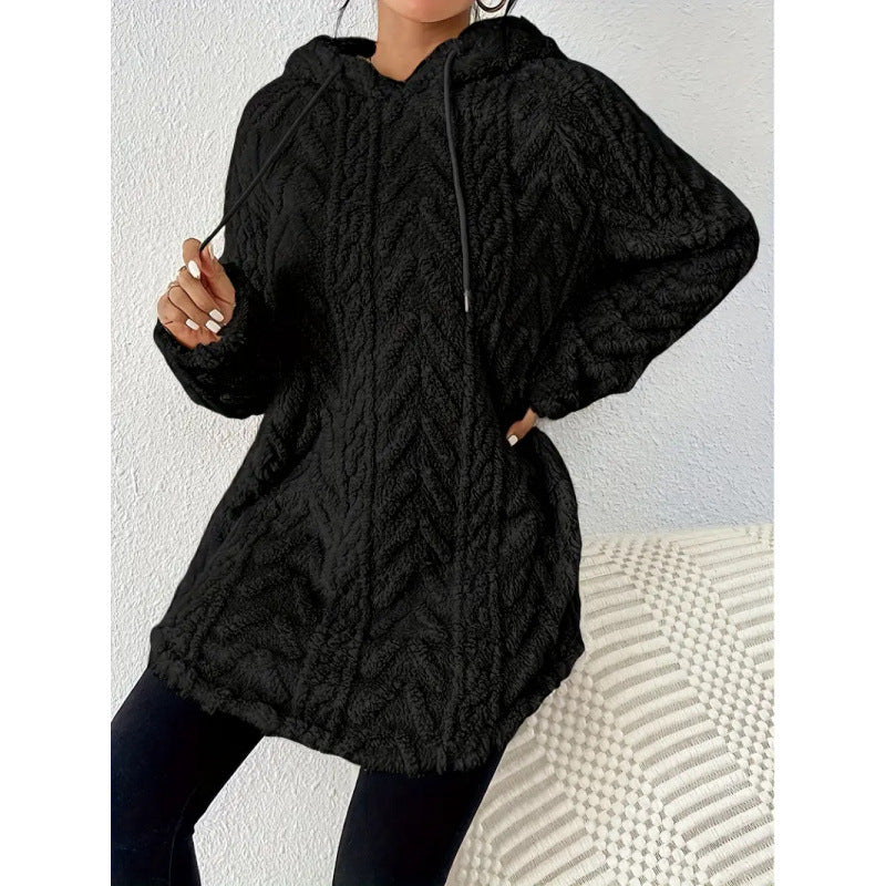 Damen bequemer Kapuzenpullover mit strukturiertem Design WW