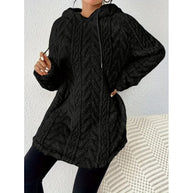 Damen bequemer Kapuzenpullover mit strukturiertem Design WW