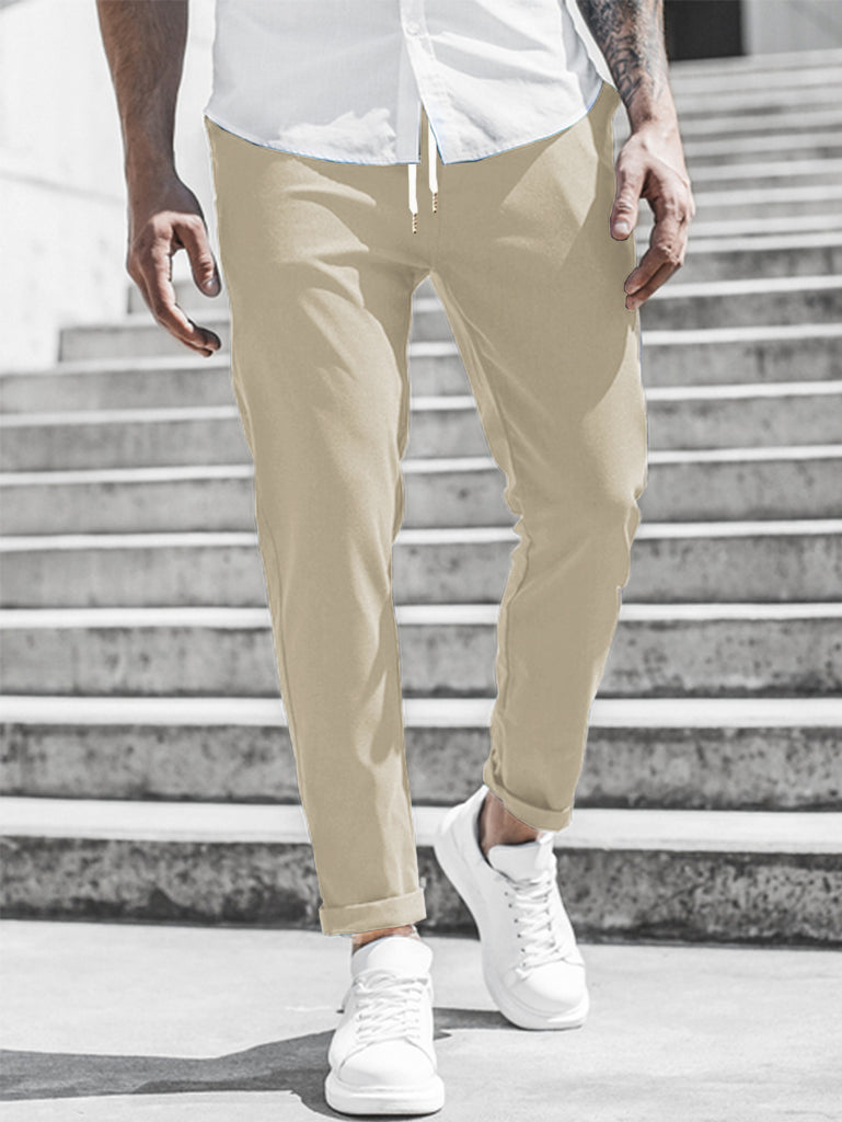 Herren Sportliche Chino-Hose mit flexiblem Bund und modernen Details WW