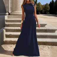 Damen Maxikleid mit elegantem Knoten-Detail und fließendem Schnitt WW