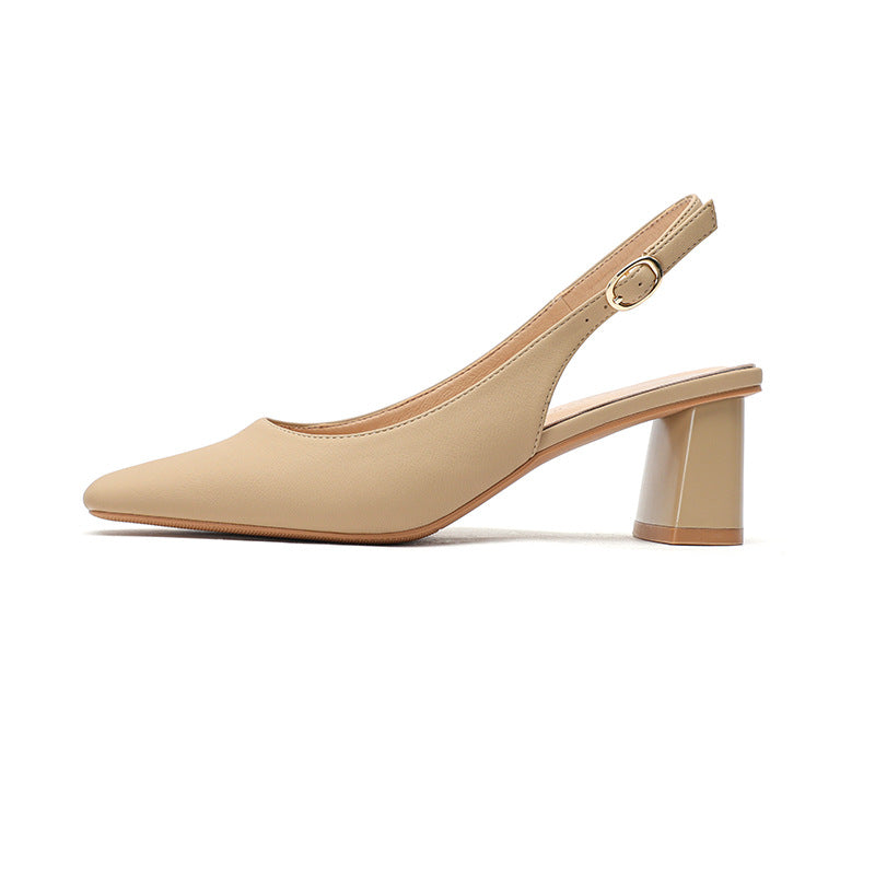 Damen Slingback Blockabsatz Pumps WW