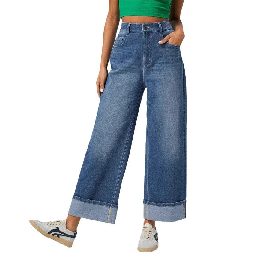 Damen Relaxed Fit Wide-Leg Jeans WW