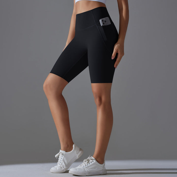 Damen Rad-Shorts mit hohem Bund und praktischen Seitentaschen W&W Mode