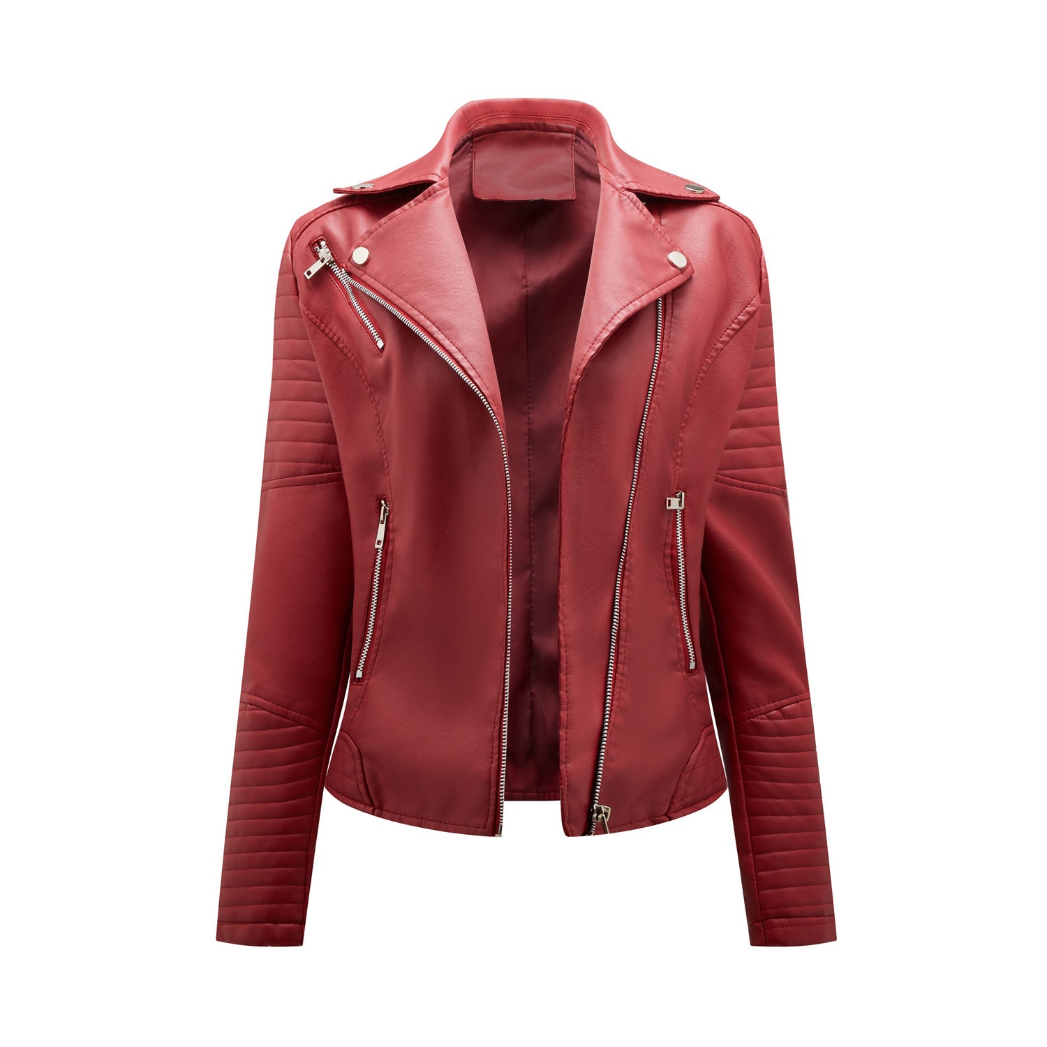 Damen Bikerjacke mit modischen Steppdetails und asymmetrischem Reißverschluss WW