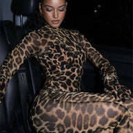 WW | Durchsichtiger Mesh-Leopardenprint-Body