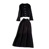 Damen Strickensemble mit Zopfstruktur WW