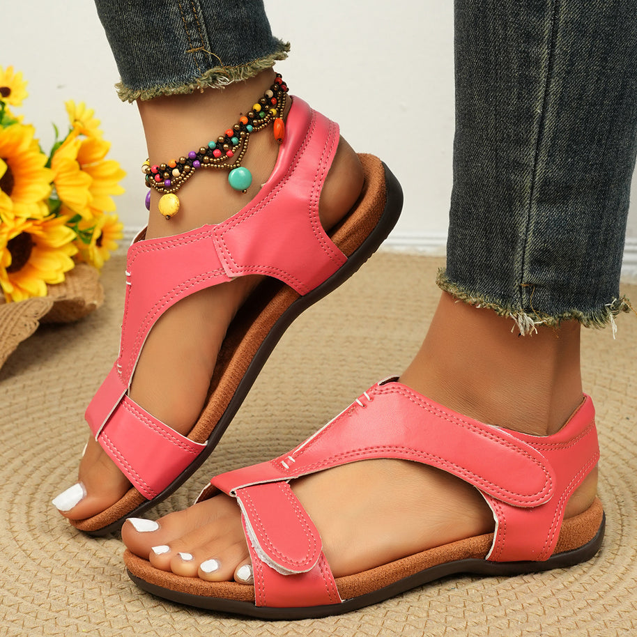 Damen Bequeme Leichte Zehensandalen mit Gepolstertem Fußbett WW