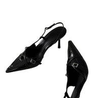 Damen Slingback Pumps mit stilvollem Überkreuzriemen WW