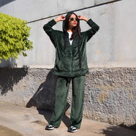 Damen bequeme und stilvolle Kapuzenjacke WW