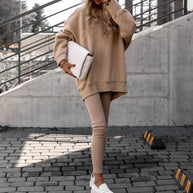Damen Oversized Sweatshirt mit gestepptem Design und Komfort Fit WW