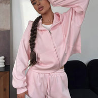 Damen bequeme Hoody-Shorts Kombination WW