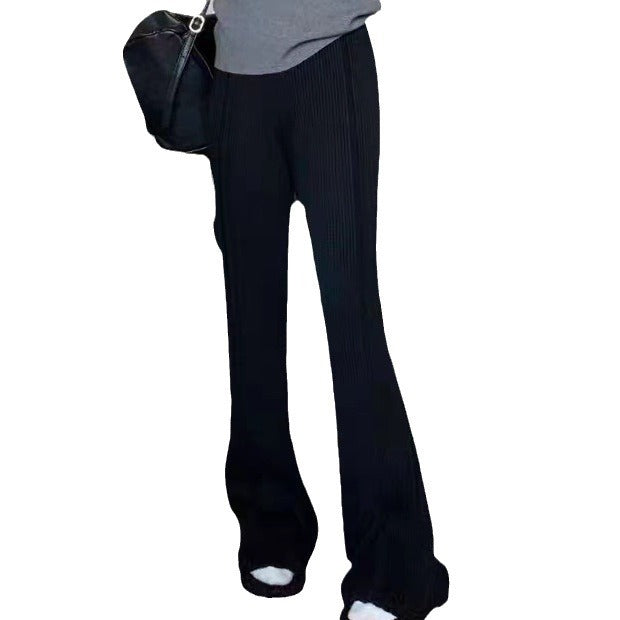 Damen Bequeme Plissee-Hose mit elastischem Bund und weitem Bein WW