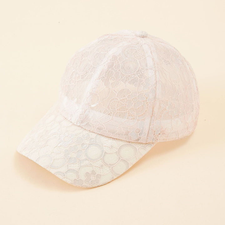 Damen Baseballmütze mit elegantem Spitzenmuster und atmungsaktiver Struktur W&W Mode