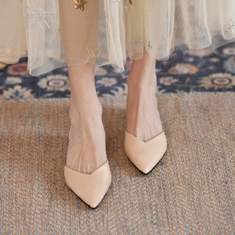 Damen elegante Slingback Pumps mit spitzem Zehenbereich WW