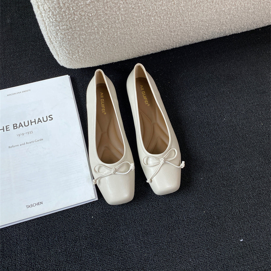 Damen Ballerina-Schuhe mit eleganter Schleifenverzierung und hochwertigem Material WW