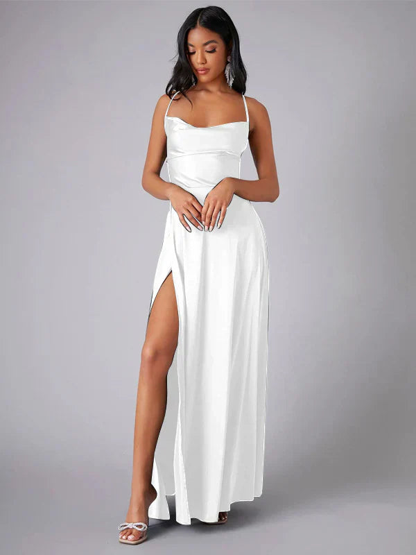 WW | Seiden-Maxikleid mit Geflochtenem Rücken Kleid Dich für Formelle Anlässe Lucette