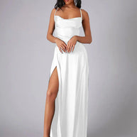 WW | Seiden-Maxikleid mit Geflochtenem Rücken Kleid Dich für Formelle Anlässe Lucette