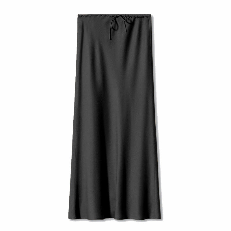 Damen Maxi-Rock mit elastischemBund und seitlicher Bindegurt WW