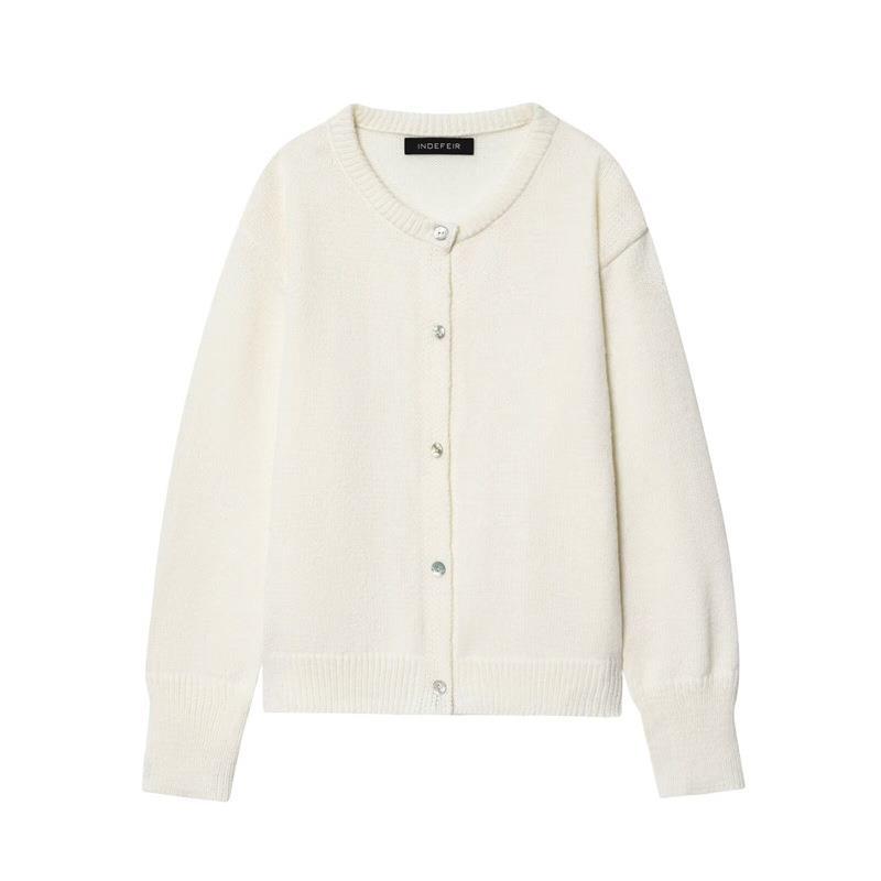 Damen bequeme Strickjacke mit Knopfverschluss und lässigem Schnitt WW
