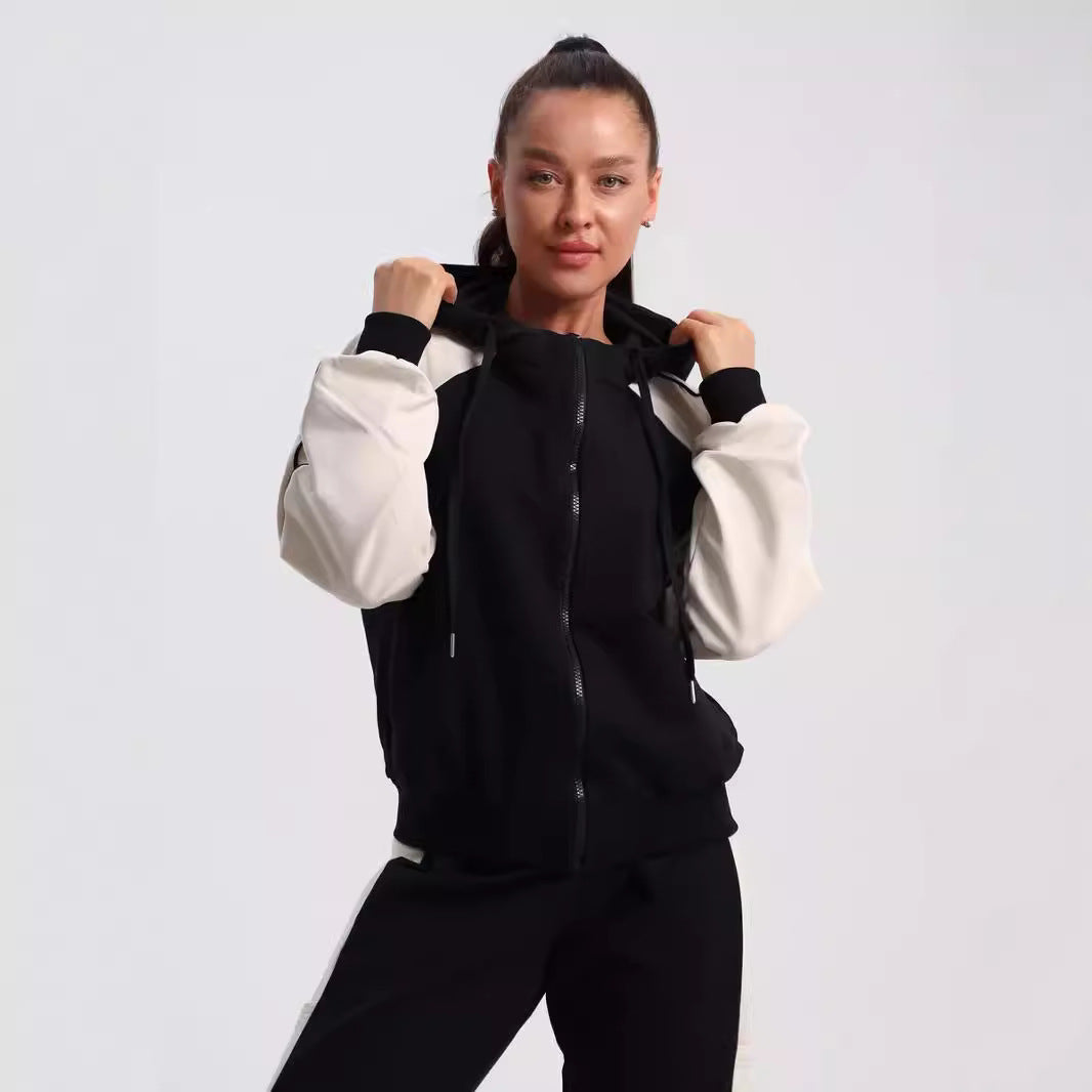 Damen sportliches Freizeitset mit modischem Hoodie und bequemer Jogginghose WW