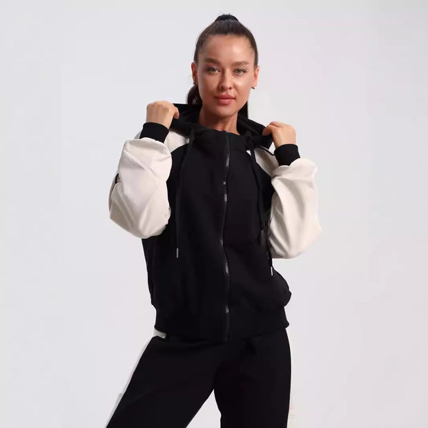 Damen sportliches Freizeitset mit modischem Hoodie und bequemer Jogginghose WW