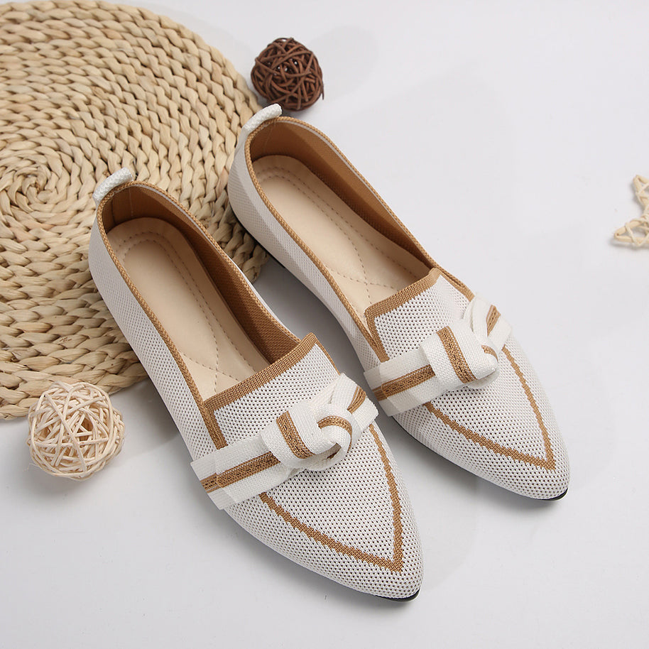 Damen elegante Slipper mit modischen Knoten-Details WW