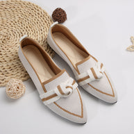 Damen elegante Slipper mit modischen Knoten-Details WW