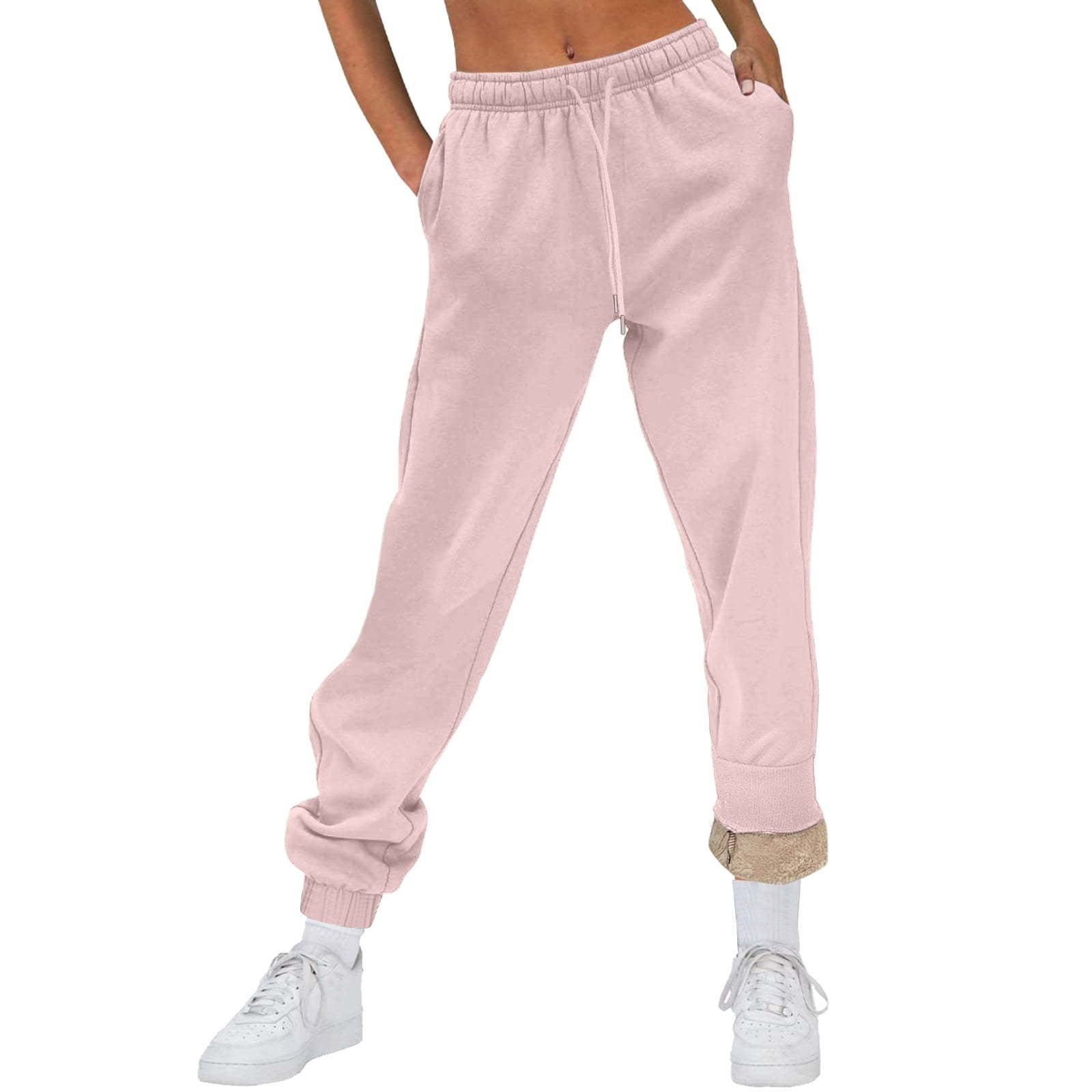 Damen Sportliche Jogginghose mit weichem Innenfutter und elastischem Bund WW