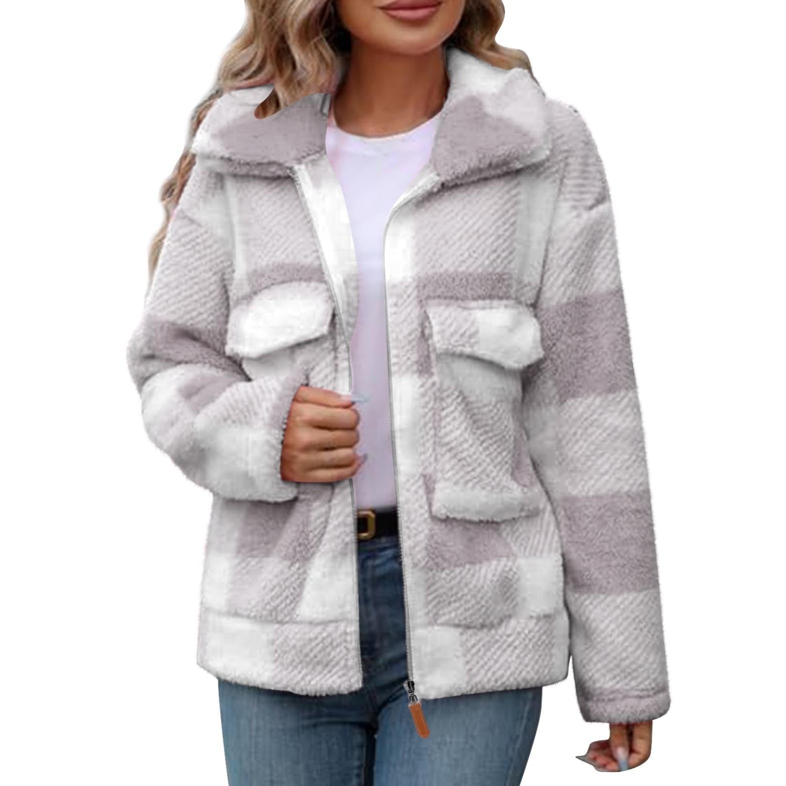 WW | Damen Fleece Jack Karomuster