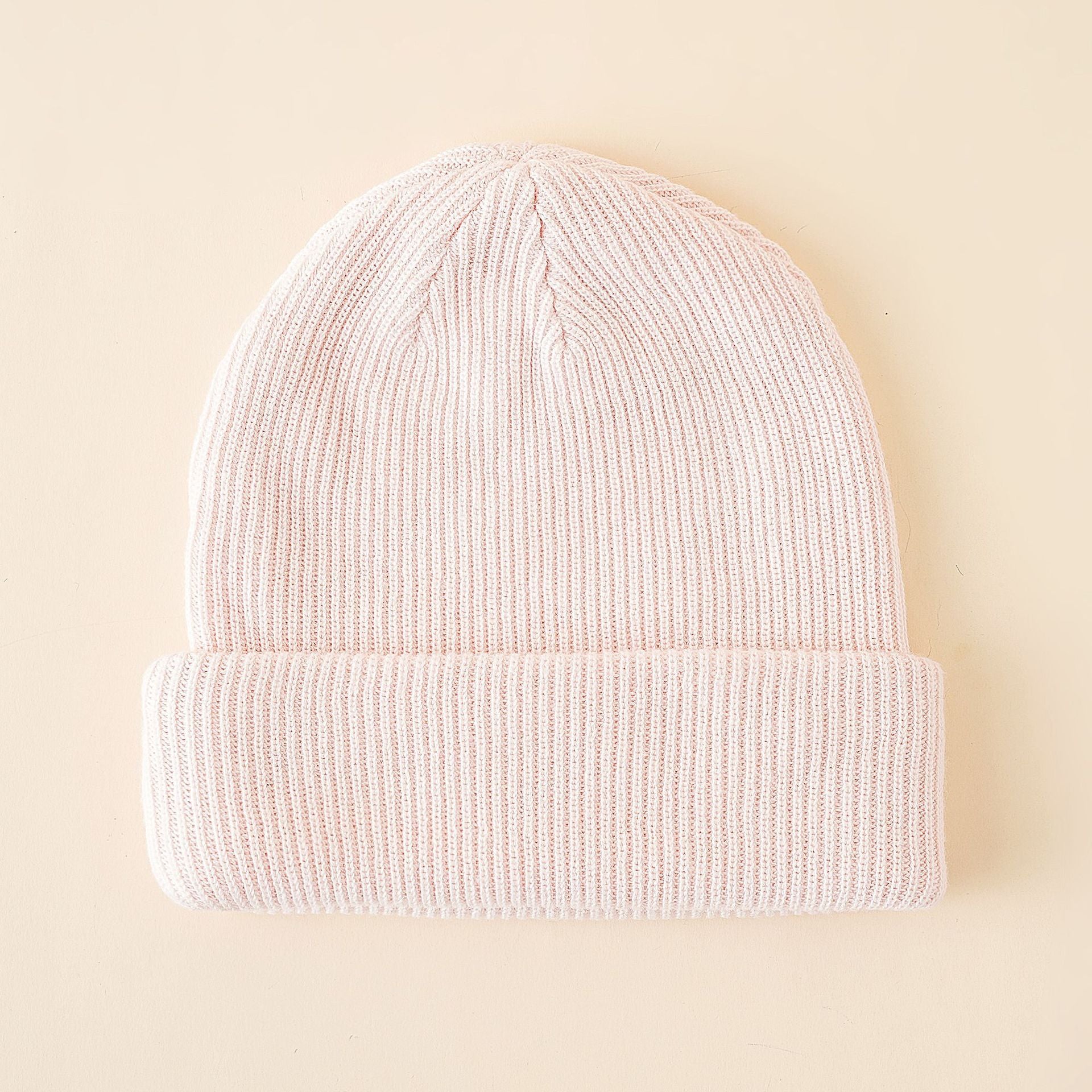 Damen Beanie-Mütze aus hochwertiger, weicher Baumwolle mit breitem Umschlag WW