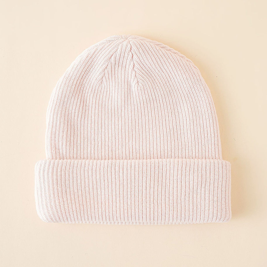 Damen Beanie-Mütze aus hochwertiger, weicher Baumwolle mit breitem Umschlag WW