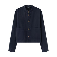 Damen Baumwolljacke mit Knopfleiste und praktischen Taschen WW