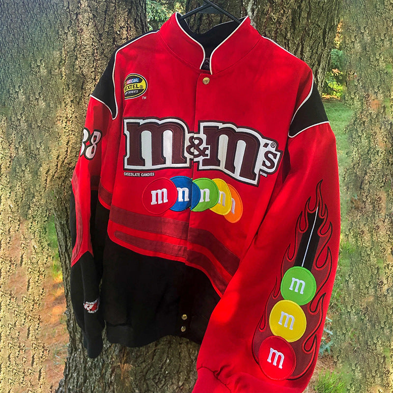 Damen Streetstyle Jacke mit buntem Logo-Design WW