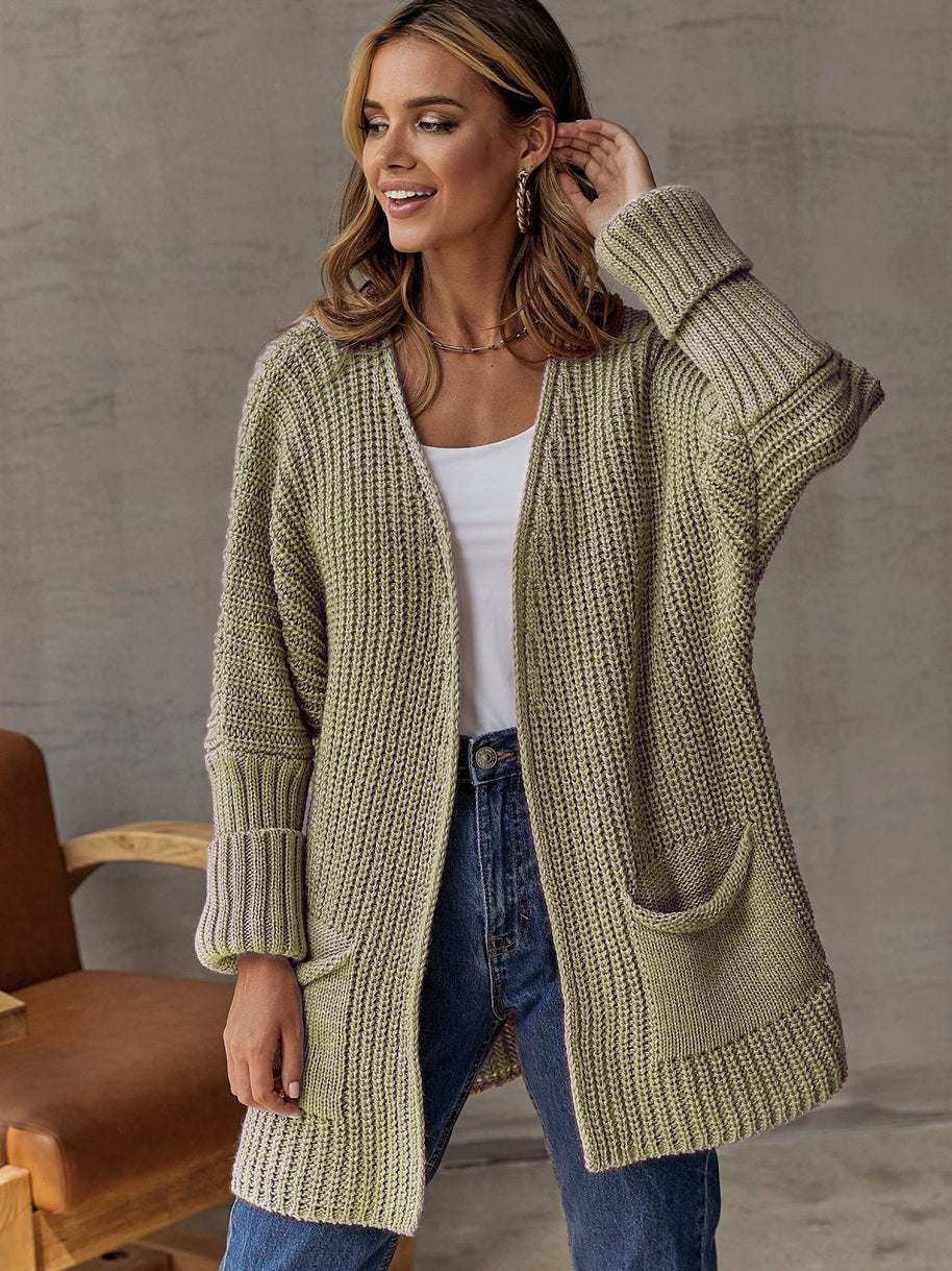 WW | Übergroßer Strickstrickjacke Für Komfortable Styles