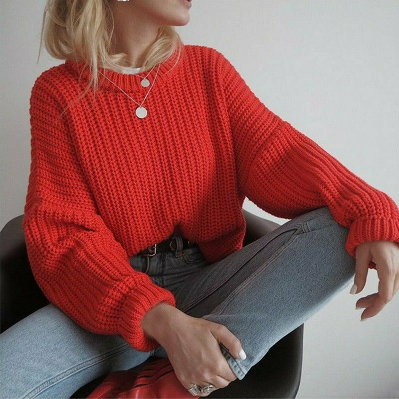 WW | Lässiger Fester Strickpullover