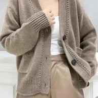 Damen Strickjacke im lässigen Oversized-Stil WW