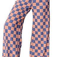 Damen Karierte Palazzo-Hose mit elastischem Bund und praktischen Seitentaschen WW