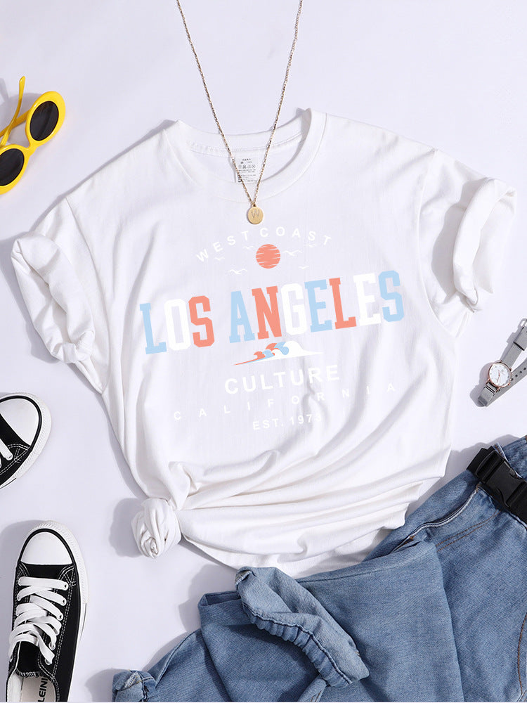 Damen Grafikdruck T-Shirt mit inspirierendem Slogan WW