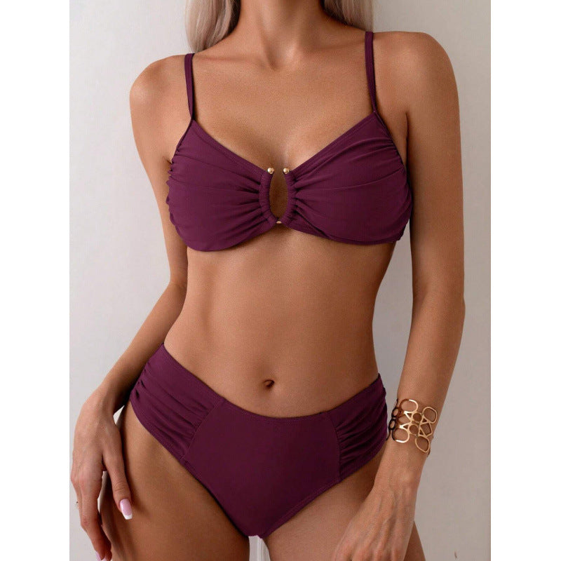Damen Bikini-Set mit Raffungen und elegantem Ausschnitt WW
