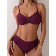Damen Bikini-Set mit Raffungen und elegantem Ausschnitt WW