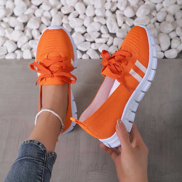 Damen Atmungsaktive und bequeme Freizeitschuhe mit elastischem Obermaterial WW