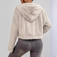 Damen Rotationsjacke aus kuscheligen Fleece mit Hohem Kragen WW