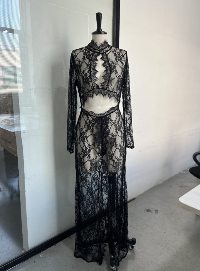 Damen Spitzengarde Robe mit transparenten Einsätzen WW