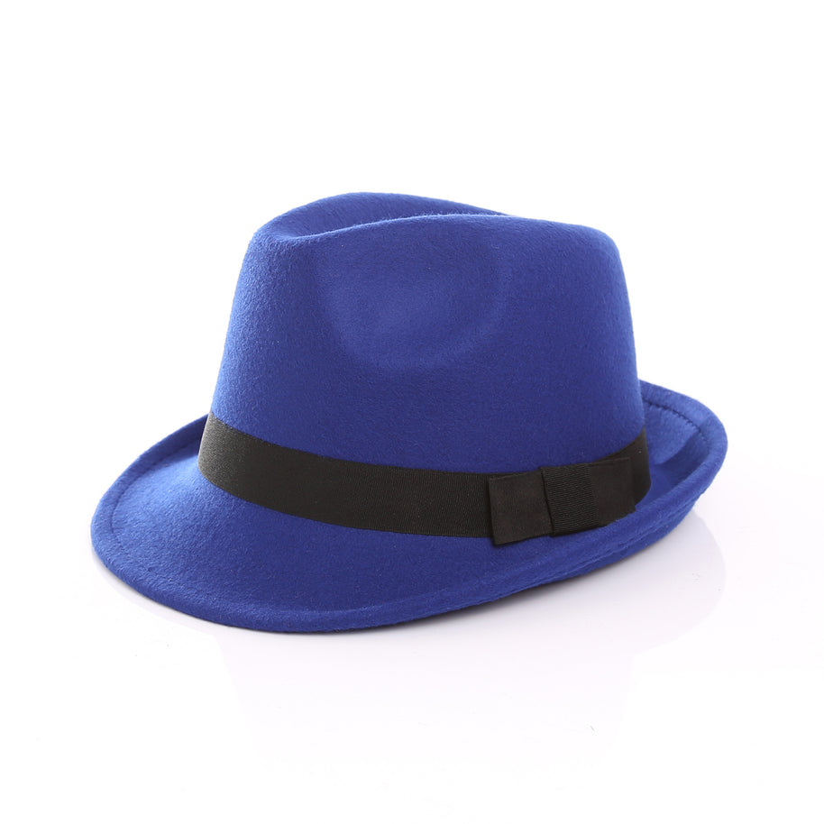 Damen Fedora-Hut aus hochwertigem Wollmix mit stilvollem Band WW