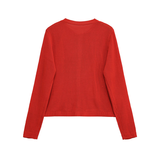 Damen bequeme Strickjacke mit Knopfdetails und aufgesetzten Taschen WW