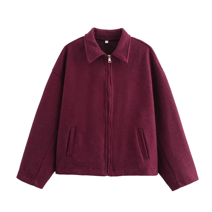 Damen Übergangsjacke aus hochwertigem Wollmix mit praktischen Taschen W&W Mode
